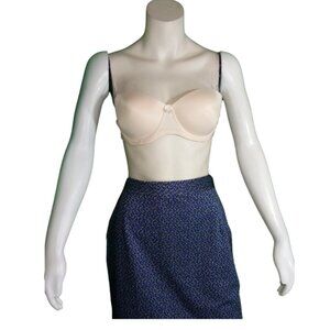 Women Cream Padded Bra with sheer straps